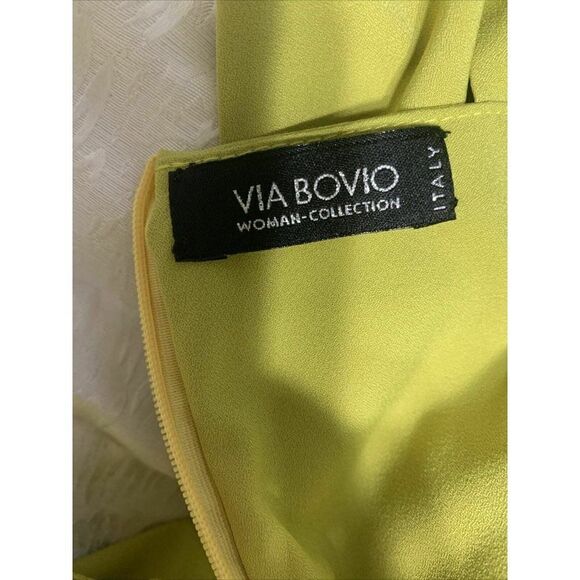 Via Bovio Womens New Solid Moss Green V Neck Tank Jumpsuit Romper Small Italy - Picture 8 of 9